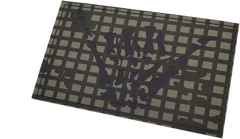 Taifeng مقاس 5 × 3 بوصات كبيرة مموهة ليلية صحراوية بالأشعة تحت الحمراء IR جمجمة هيكل عظمي للإصبع الأوسط رقعة تكتيكية رقعة تثبيت بخطاف دعم (5 بوصات عرض × 3 بوصات ارتفاع) (ليلة الصحراء كامو)، أسود in Kuwait