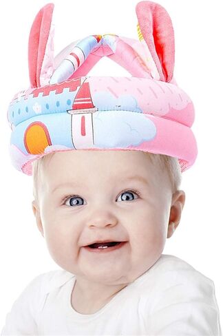 Cute Baby Safety Anti-Bump Walking Helmet, Infant Toddler Anti-Collision Head Cushion Soft Breathable, Kids Anti-Fall Protective Harnesses Cap for Crawling, Walking and Playing (Blue Clouds) in Saudi Arabia