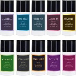 Smart Air Freshener Car,Portable Car Vents Smart Car Aromatherapy,Car Aromatherapy Machine Rechargeable,with Cologne Aromatherapy Oil,10pcs Mixed Scent（Without Aromatherapy Diffuser）