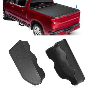 Bed Rail Stake Pocket Covers Compatible with GMC Sierra 1500/Chevy Silverado 1500 2019-2023 2024 & Silverado/Sierra 2500/3500HD 2020-2024 Truck Rear Holes Caps Bed Rail Holes Plugs Covers(2PCS)