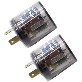 2-Pin Electronic LED Flasher Relay 12V LED Turn Signal Light Blinker Relay EF32 20 Amps 12V(2Pcs)