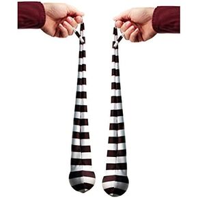 Zeekio Kids Sock Poi - 22" Length - Quality Stretch Material POI with Bean Bags (Black and White Stripes)