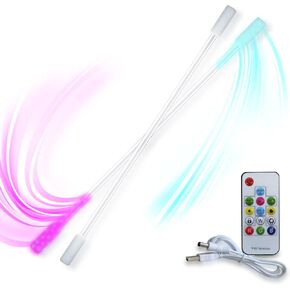 Contact Staff Led Juggling 120cm 47.24 inches for Nighttime Staff Spinning White