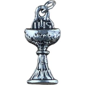 IHS Chalice First Communion Pendant Silver Plated - 10 pieces