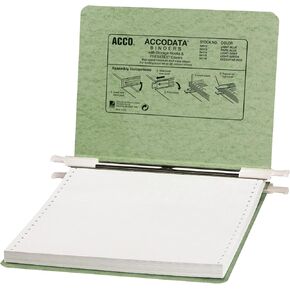 ACCO Pressboard Hanging Data Binder, 9.5 x 11 Inches Unburst Sheets, Light Green (54115)