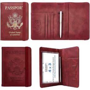 Travel Accessories Bundle: Passport Holder & Passport and Vaccine Card Holder Combo