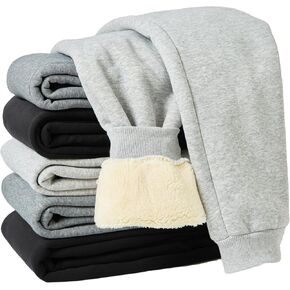 IRELIA Winter Kids Boys Fleece Lined Solid Thick Warm Pants