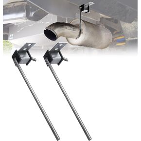 2 Pack Exhaust Hanger Rod, Universal Muffler Hanger Rod with Rubber Isolator Compatible with Most Exhaust System