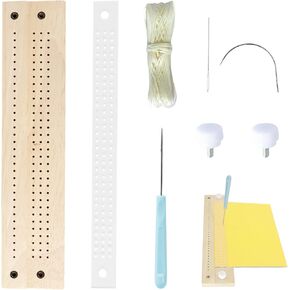8Pcs Bookbinding Kit, Bookbinding Tools Set Wooden Signature Punching Tools Book Binding Punch Guide Tool with Awl Curved and Straight Needle Bookbinding Supplies for DIY Crafts Journals Scrapbooking