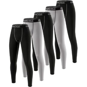 Youth Boys' Compression Leggings Pants Tights for Sports Boys Athletic Leggings Workout Base Layer Pants
