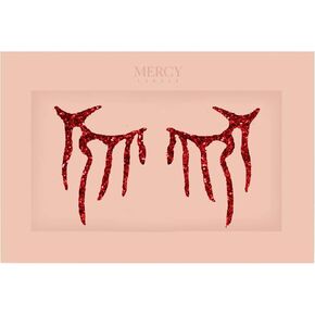 Blood Tears Face Jewels by Mercy London Vampire Costume Accessories Face Gems Jewels All In One Headpiece Stick On