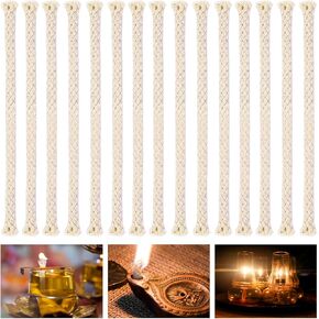100PCS Round Oil Lamp Wicks 1/4" Round Cotton Oil Lamp Wicks Replacement Lantern Wicks