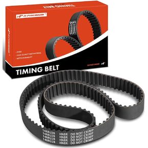 A-Premium Engine Timing Belt Compatible with Jeep, Dodge, Plymouth & Chrysler Cars - Wrangler, Liberty, TJ, Grand Caravan, Neon, Stratus, Sebring, Cirrus, PT Cruiser, Voyager, Breeze, Grand Voyager