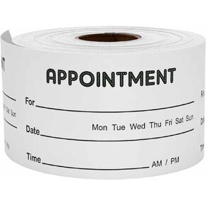 250 Appointment Reminder Card, White, for Business, Dental Office, Grooming, Hair Salon, Medical Doctors, Nail Salon and More