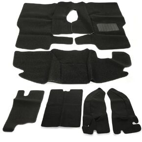 HECASA Full Carpet Mat Rug Kit Compatible with 1997-2006 Jeep Wrangler TJ Black Interior Floor Liner Mat- 6PCS