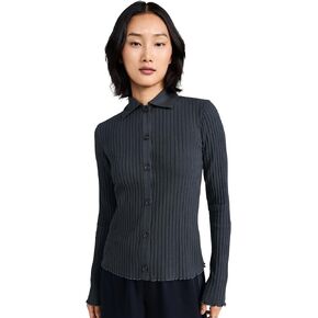 Vince Women's Rib Polo Button Up