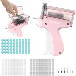 Stitch Gun, Tagging Gun for Clothing, Quick Stitch Sewing Gun, Mini Speedy Sticky Sewing Gun Hemming Tool, Comes with 6 Needles, 2000 Fasteners and 100 Bear Buttons,Tag Gun-with Storage Box.