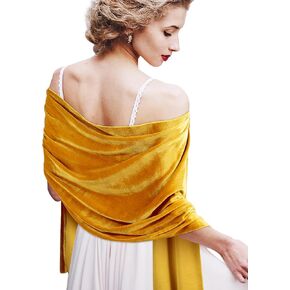 Geyoga Women Velvet Scarfs Shawls and Wraps for Evening Dresses Wedding Shawl Wraps Bridal Scarve