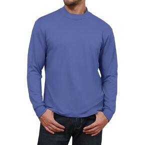 Angbater Mens Mock Turtleneck Long Sleeve Shirts Thermal Underwear Turtle Neck Undershirt Pullover T Shirt
