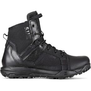 5.11 Tactical Men's Work Boots, 6-Inch, Side Zipper, All Terrain Boot, Black, Style 12439ABR