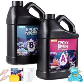 Pnente Artist-Grade Epoxy Resin (16oz) – Self-Leveling, Zero Bubbles & 5-Year UV Guard for River Tables, Jewelry, Resin Art – Beginner-Friendly 1:1 Mix, Non-Toxic & Non-Yellowing (2x8oz)