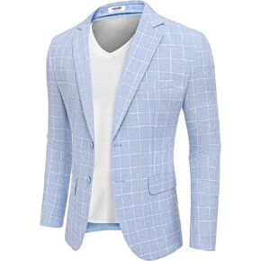 COOFANDY Men's Casual Blazer Two Buttons Lightweight Sport Coats Unlined Suit Jacket