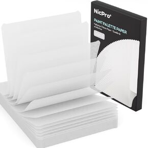 Nicpro 4 Pack Wet Palette Sponges and 100 Sheets Pallet Paper Refillment, Designed for Stay Wet Palette to Save Paints and Keep Wet for Miniature & Model Painting, 40K and Acrylic Painting
