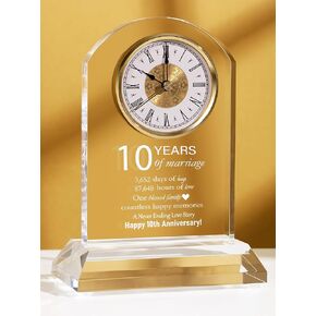 DEEWISH 50th Wedding Anniversary Clock, Best Gifts Ideas for Couple Parents Wife Husband Golden 50 Years of Marriage for Him Her