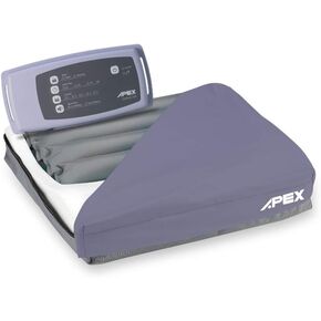 Apex Medical Sedens 500- Alternating Pressure Seat Cushion with Portable Pump – Lower Back & Butt Pain Relief- Fits Wheelchair, Office Chair, Driver Seat - Battery Embedded (17" x 17")