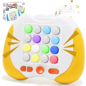 Quick Push Handheld Game for Kids 3-12, 7 Game Mode Flashing Fast Press Push Puzzle Games Sensory Fidget Toys, Christmas Birthday Gifts Travel Toys for Boys Girls Teens Adults - Green