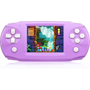 16 Bit Handheld Game Toys for Kids,3.2'' IPS HD Big Screen,Built in 100 Video Games,Boys Girls Portable Rechargeable Gaming Device,Children's Party Easter Birthday Xmas Gift (Blue)