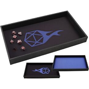 Forged Dice Co. Dice Tray 14" - Double Sided and Removable Neoprene Rolling Dice Mat - for Any Dice or Board Game, Tabletop RPGs Like D&D Pathfinder Roleplaying Game