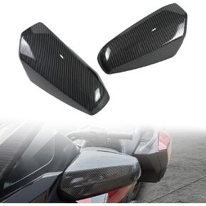 Rear View Mirror Cover Cap for Can-Am Spyder RT, Carbon Fiber Rearview Side Mirrors Decorative Cover Frame for Can-Am Spyder RT Accessories 2020-2024, 2PCS