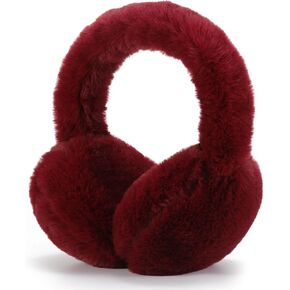 Foldable Ear Muffs for Women, Faux Fur Adjustable Earmuffs for Winter