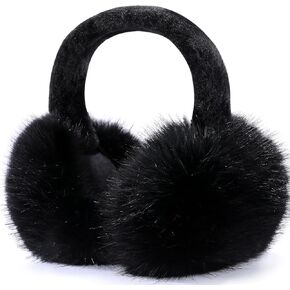 Ear Muffs for Winter Women & Men, Faux Fur Women's Earmuffs Winter, Fuzzy Earmuffs for Women Winter Sports