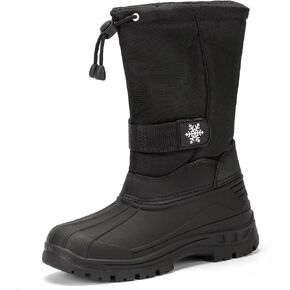 koppu Boys Girls Snow Boots Kids' Waterproof Snow Boots for Winter Slip Resistant Cold Weather Shoes