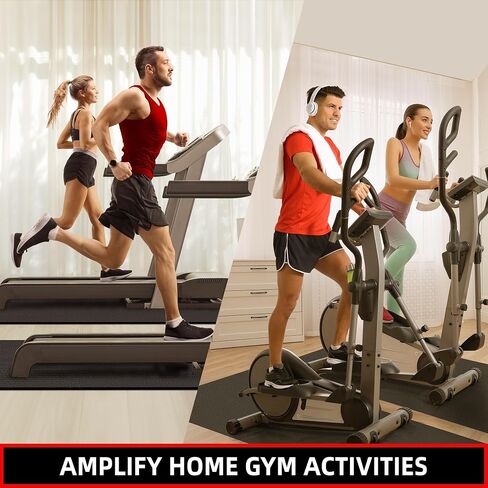 Foldable Treadmill mat, 68''x24'' Exercise Equipment Mat for Hardwood Floor Carpet Protection, 6mm Thick, Exercise Bike Mat Pad for Indoor Cycles, Rowing Machine, Elliptical in Saudi Arabia