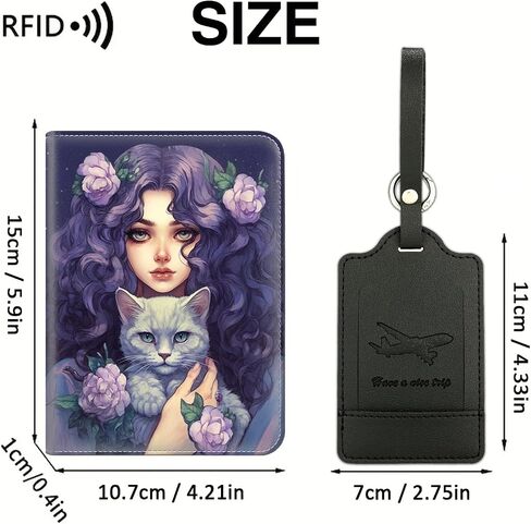 حامل جواز السفر مع مجموعة بطاقات الأمتعة، غطاء جواز السفر مع حجب RFID، محفظة جواز السفر متعددة الفتحات، حامل مستندات السفر من الجلد المقاوم للماء للنساء والرجال، حافظة جواز السفر للمرأة الأمريكية الأفريقية in Saudi Arabia