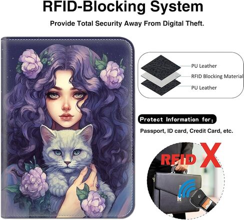 حامل جواز السفر مع مجموعة بطاقات الأمتعة، غطاء جواز السفر مع حجب RFID، محفظة جواز السفر متعددة الفتحات، حامل مستندات السفر من الجلد المقاوم للماء للنساء والرجال، حافظة جواز السفر للمرأة الأمريكية الأفريقية in Saudi Arabia