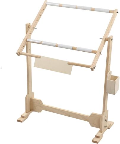 Ejoyous 32CT Cross Stitch Stand, 360° Rotation Adjustable Embroidery Stitch Frame Stand Floor Standing Wooden Frame for Embroidery Crafts in Saudi Arabia