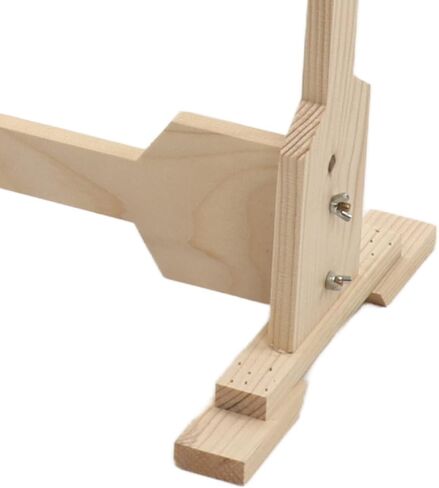 Ejoyous 32CT Cross Stitch Stand, 360° Rotation Adjustable Embroidery Stitch Frame Stand Floor Standing Wooden Frame for Embroidery Crafts in Saudi Arabia