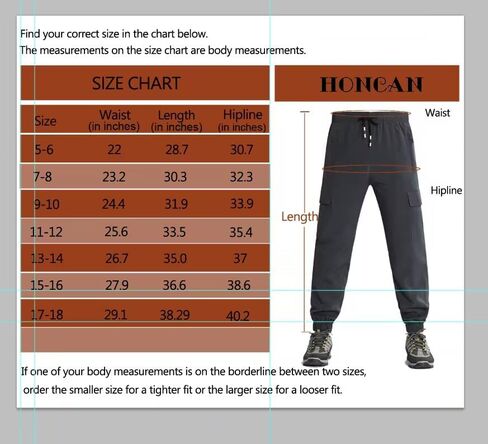Boys Cargo Joggers Pants Outdoor Youth Quick Dry Hiking Pants Lightweight Athletic Pants with Zipper Pockets in Kuwait