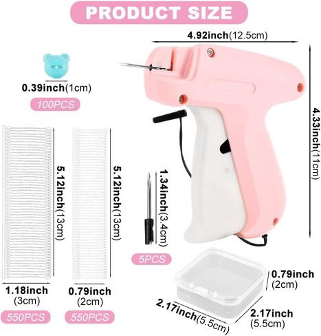 Generic Micro Stitch Gun for Clothing,New Quick Stitch Sewing Gun,Mini Quick Repair Garment Sewing Machine,Handheld Sewing Machine Garment Connector(Size:Pink)(Size:Pink) in Kuwait