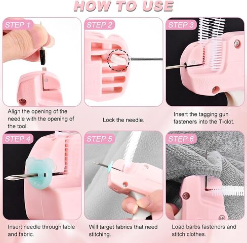 Generic Micro Stitch Gun for Clothing,New Quick Stitch Sewing Gun,Mini Quick Repair Garment Sewing Machine,Handheld Sewing Machine Garment Connector(Size:Pink)(Size:Pink) in Kuwait