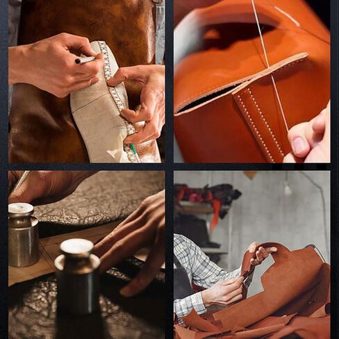 28 Pcs Leather Repair Sewing Kit Thread Cord Stitching Needles Sewing Awls Tape Measure Basic Sewing Tools for Carpet Shoes Backpack Repair in Saudi Arabia