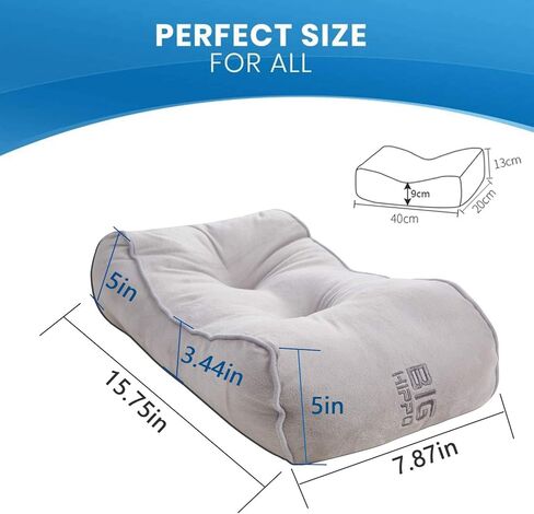 وسادة دعم ظهر فرس النهر الكبيرة، وسادة دعم قطني لاستخدام آلام الظهر في الكرسي، تخفيف آلام أسفل الظهر، وسادة قطنية خلفية لكرسي المكتب، كرسي المكتب، مقعد السيارة، المنزل أو الطائرة in Kuwait