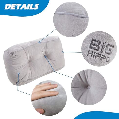 وسادة دعم ظهر فرس النهر الكبيرة، وسادة دعم قطني لاستخدام آلام الظهر في الكرسي، تخفيف آلام أسفل الظهر، وسادة قطنية خلفية لكرسي المكتب، كرسي المكتب، مقعد السيارة، المنزل أو الطائرة in Kuwait