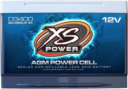 بطارية صوت للسيارة XS Power D3400 3300 أمبير AGM + الأجهزة الطرفية in Kuwait