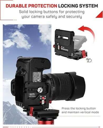 IFOOTAGE DSLR كاميرا عمودية أفقية التبديل ترايبود لوحة الإصدار السريع، HV-01 لوحة تحويل أفقية ورأسية، ملحقات رأس ترايبود، مناسبة لكاميرات SLR، الكاميرات الرقمية in Kuwait