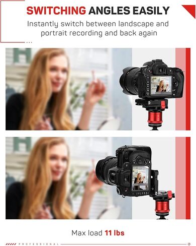 IFOOTAGE DSLR كاميرا عمودية أفقية التبديل ترايبود لوحة الإصدار السريع، HV-01 لوحة تحويل أفقية ورأسية، ملحقات رأس ترايبود، مناسبة لكاميرات SLR، الكاميرات الرقمية in Kuwait